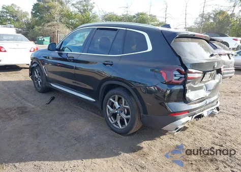 2022 BMW X3 xDrive30I z USA, uszkodzony, nr VIN 5UX53DP05N9M74053